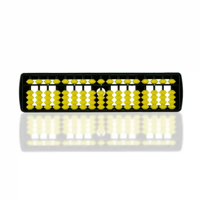 17 RODS STUDENT ABACUS - BLACK FRAME WITH YELLOW BEADS(144)
